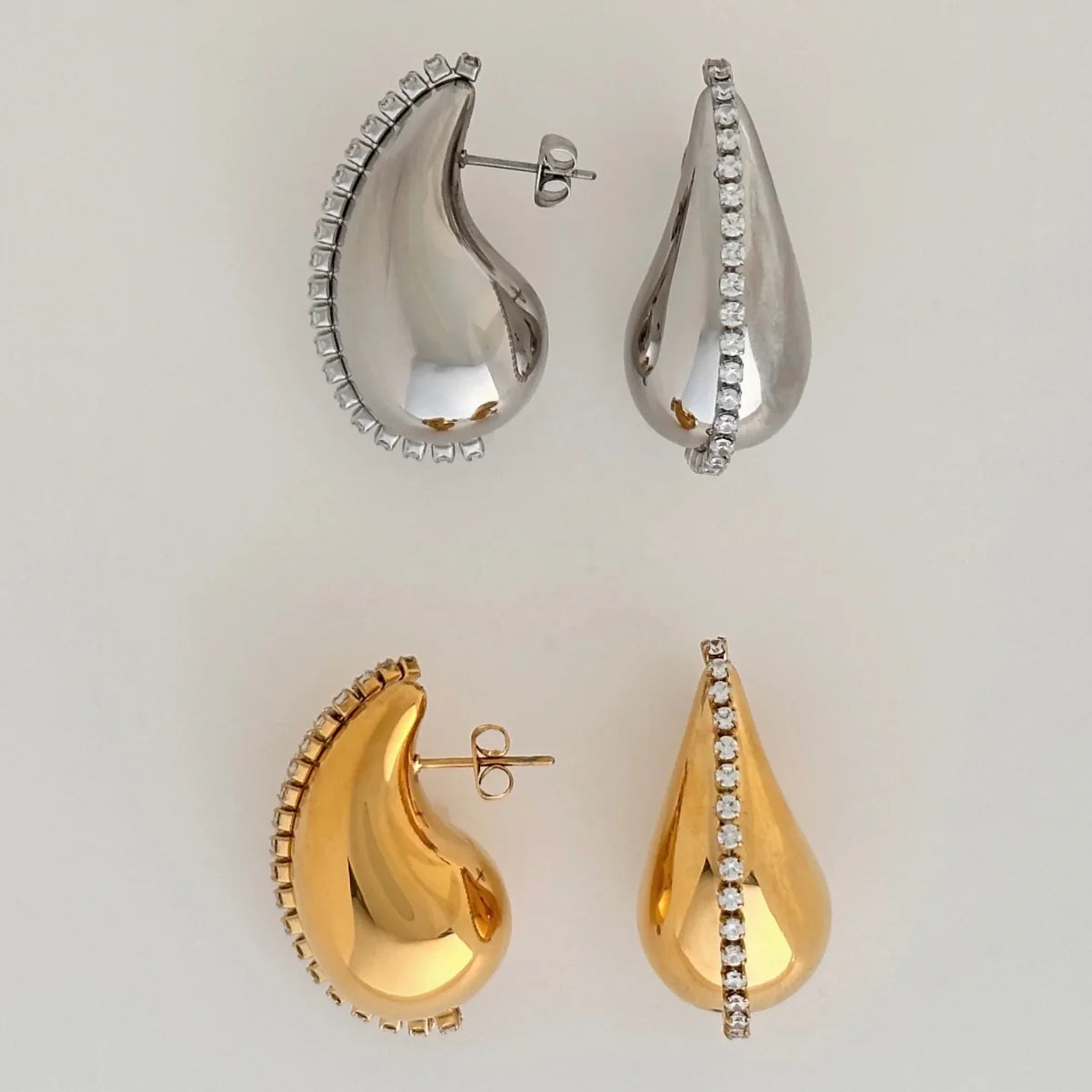 Silver chain drop earrings with diamond accent detailing from Frost Impressions Boutique in Wapakoneta, Ohio.