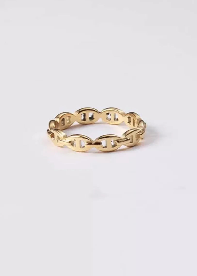 The Paris Ring — 18k gold plated stainless steel water-resistant ring, available at Frost Impressions Boutique in Wapakoneta, Ohio.