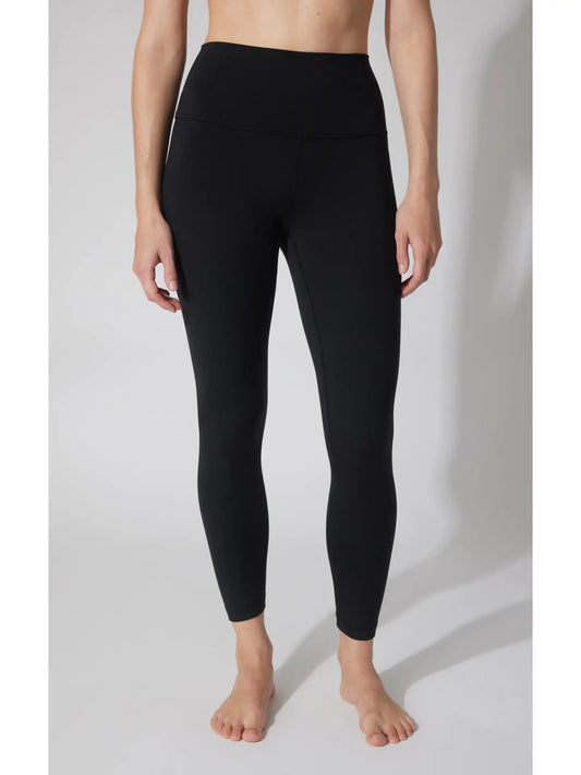 Black high-rise ankle leggings by 90 Degree by Reflex & Yogalicious — everyday activewear from Frost Impressions Boutique in Wapakoneta, Ohio.