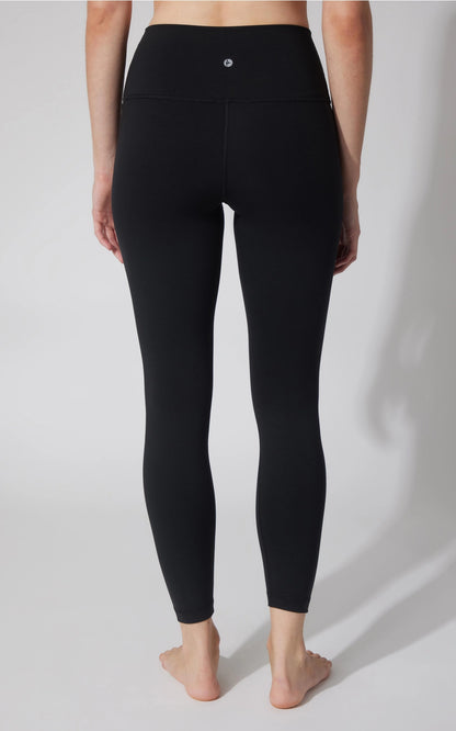 Black high-rise ankle leggings by 90 Degree by Reflex & Yogalicious — everyday activewear from Frost Impressions Boutique in Wapakoneta, Ohio.