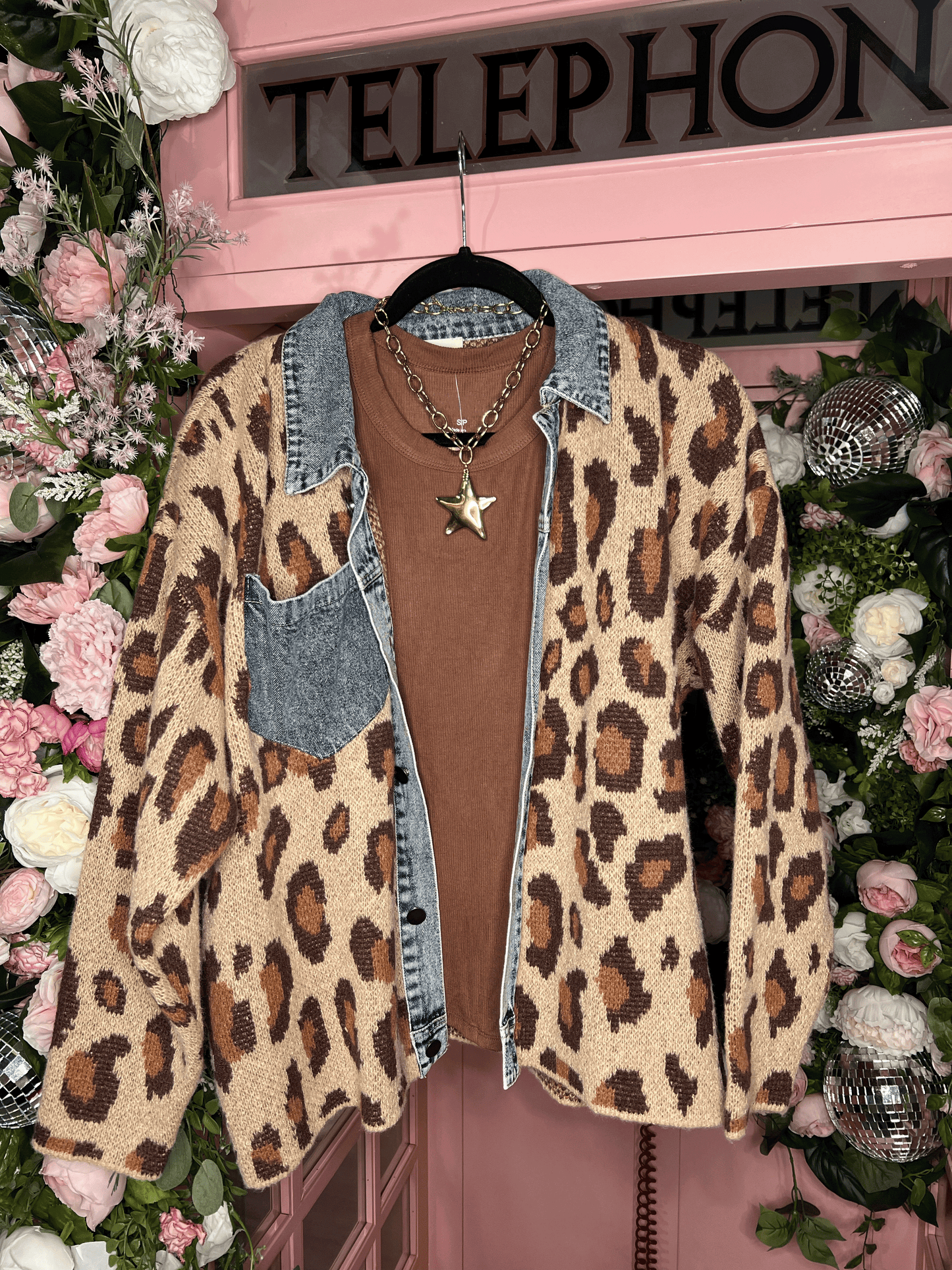 Unleash your fun side with the Denim Dreams Leopard Sweater 🐆💙
This top mixes cozy washed denim tones with a playful leopard print for a bold boutique look that stands out. With its comfy sweater knit and button-front detail, it’s the perfect piece to bring a little wild energy to your everyday style.