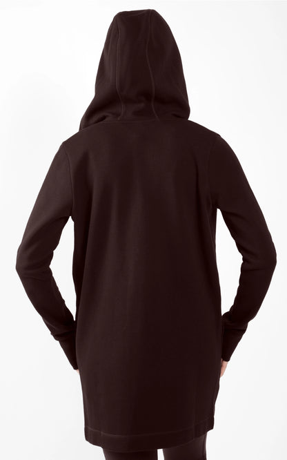 Frosted Fleece Hoodie Cardigan — super soft butter fleece zip up hoodie cardigan with thumb holes.