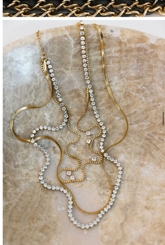 Leah Necklace — water-resistant gold necklace with adjustable length, available at Frost Impressions Boutique in Wapakoneta, Ohio.