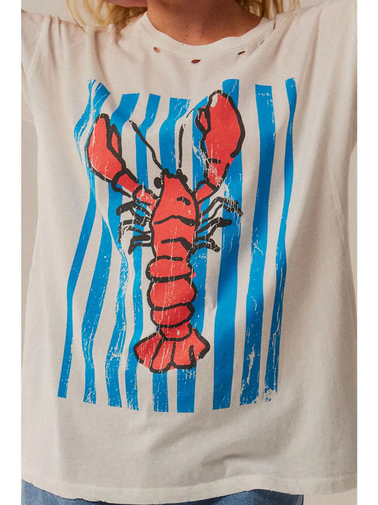 Coastal Lobster Oversized Graphic Tee