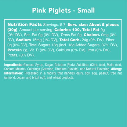 Avery’s Pink Piglets from Candy Club — adorable pig-shaped gummies with sweet-tart berry flavor, available at Sweet Impressions by Avery.