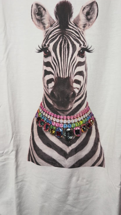 Bling Color Zebra Tee