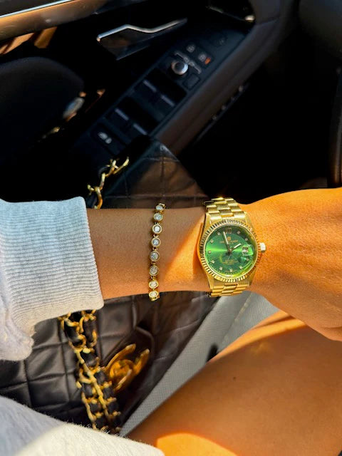 Roxie Bracelet — 18k gold plated stainless steel bracelet, water resistant with lifetime warranty, available at Frost Impressions Boutique in Wapakoneta, Ohio.