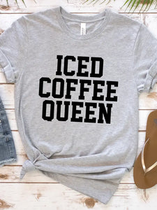 Iced Coffee Queen Graphic Frost Tee