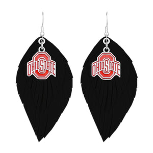 Ohio State Black Earrings