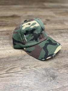 Faded Camo Distressed Hat