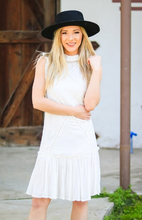 Load image into Gallery viewer, IVORY TUNIC DRESS: CROCHET DETAILS
